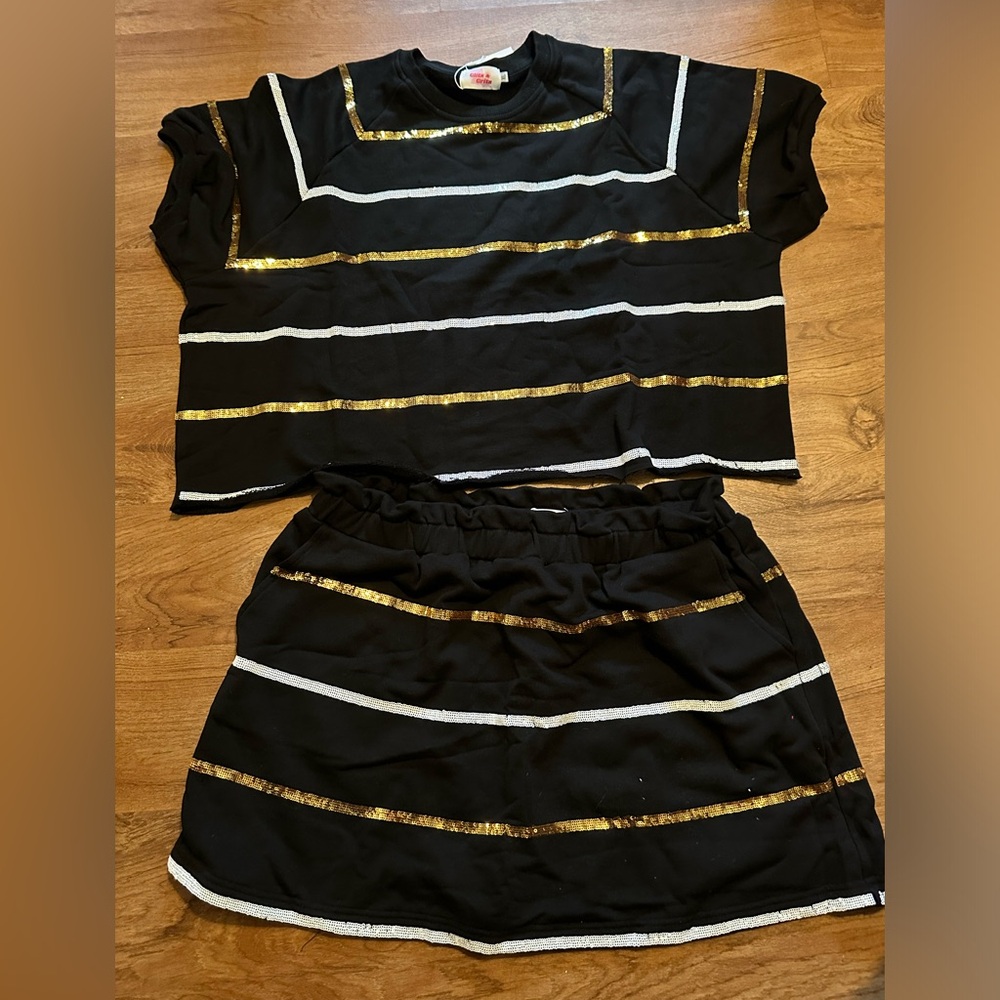 XL black and gold set